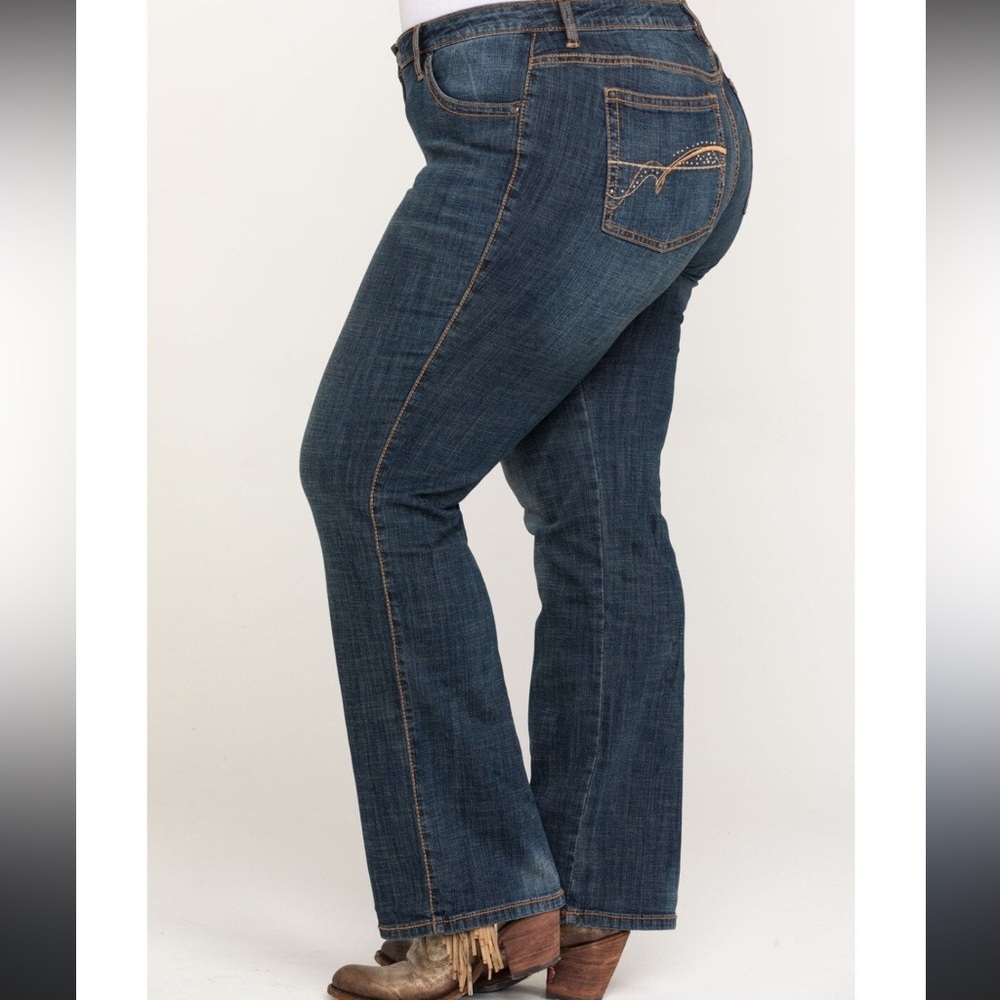 Wrangler Women's Aura Instantly Slimming Jeans - Blue Flare New without Tags 24
